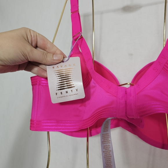 Savage × Fenty Deep Pink Microfiber Underwire T-Shirt Bra 38DD - Picture 6 of 10